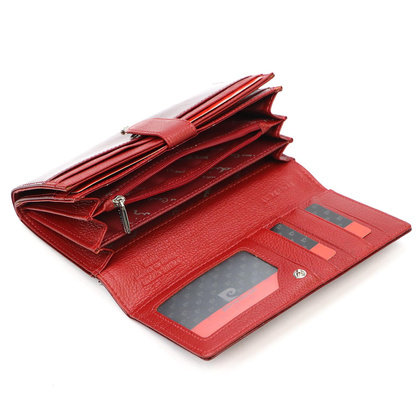 Duży skórzany portfel damski Pierre Cardin 