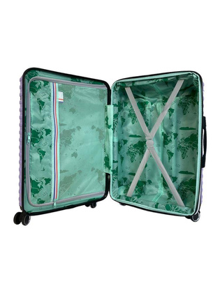 LYS Paris Hawana Średnia twarda fioletowa walizka na kółkach 66 cm