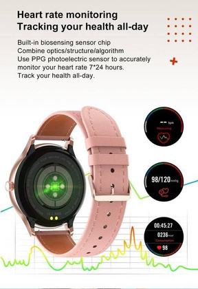 SMARTWATCH PACIFIC 18-1 - BRANSOLETA + PASEK: Rosegold / Różowy (zy697a)