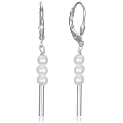 MINET Srebrne kolczyki z naturalnymi perłami