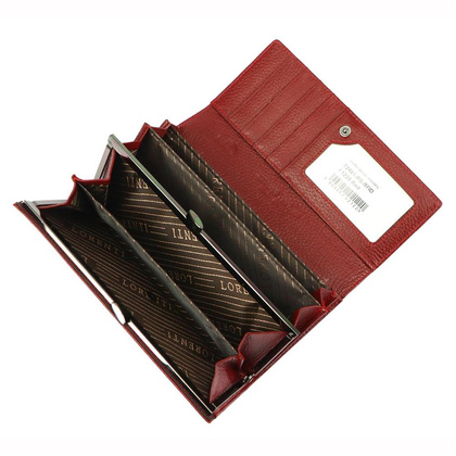 Portfel damski skórzany PELLUCCI 72401-RS RFID Czerwony
