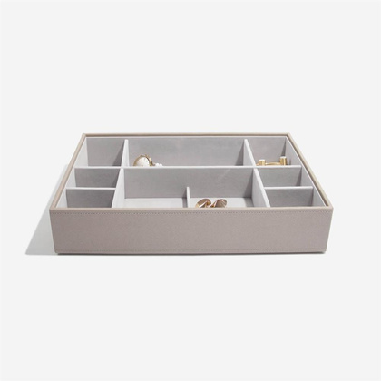Szkatułka na biżuterię Stackers 11 komorowa supersize velvet taupe