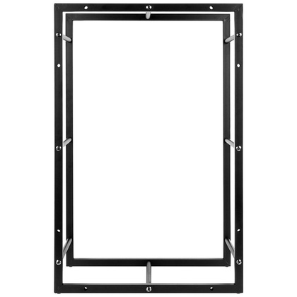 Stojak na drewno kominkowe metalowy czarny 45x28x70 cm