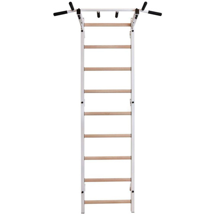 Drabinka gimnastyczna drewniano metalowa z metalowym drążkiem BenchK 311W