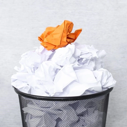 Kosz na odpady śmieci biurowy metalowy czarny 26x28 cm