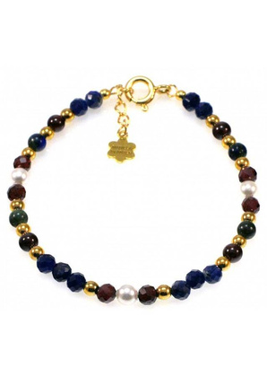 Bransoletka Lapis Granat 925