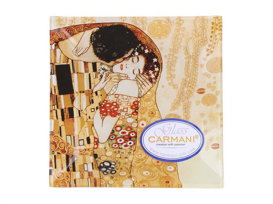 Talerz dekoracyjny - G. Klimt, Pocałunek 13x13cm
