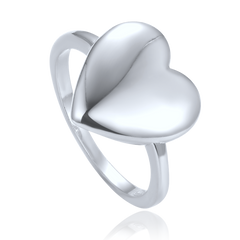 MINET Elegancki pierścien srebrny serce wielkość 15