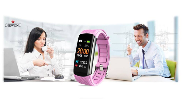 Smartband Giewont GW200-4 + Dodatkowy pasek różowy