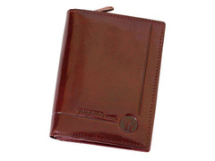 Portfel skórzany damski P100 149 Bordowy