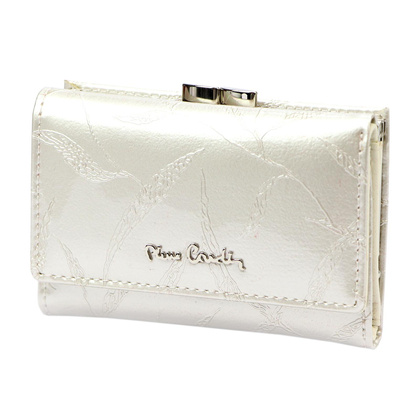 Nieduży skórzany portfel damski Pierre Cardin 
