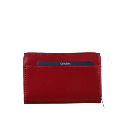 Czerwony skórzany Portfel damski Canaletto PD1202cs165 RFID