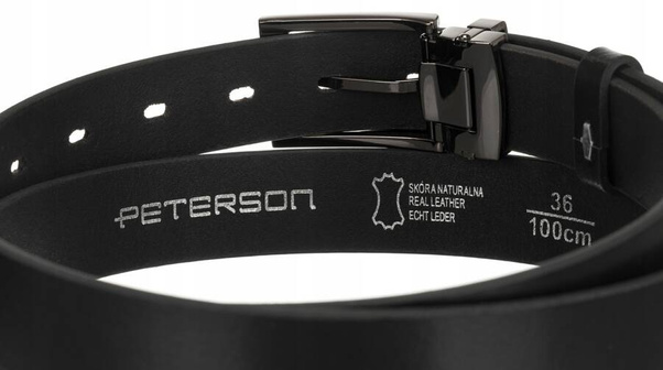 Skorzany waski pasek meski z klasyczna klamra