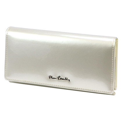 Portfel damski skórzany PIERRE CARDIN 07 SHINY 102 Czerwony