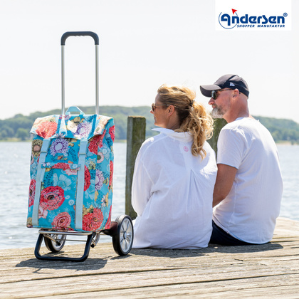 Wózek na zakupy ANDERSEN Alu Star Basil Bloom 