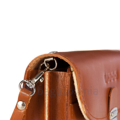 BIG SASZETKA SKÓRZANA DO PASKA KEMER VOOC Vintage P111 BEŻOWA