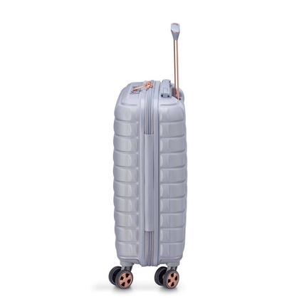 Delsey Shadow 5.0 mała srebrna walizka kabinowa na kółkach 55 cm