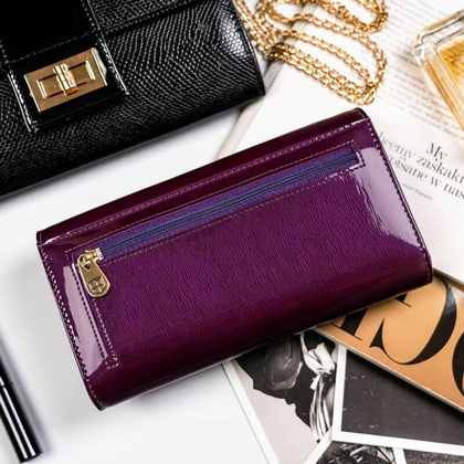 Portfel damski skórzany PELLUCCI PTN 421077-SH-1 fioletowy