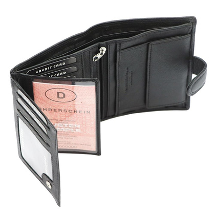 Portfel męski skórzany TCC 5601B-6 RFID Czarny