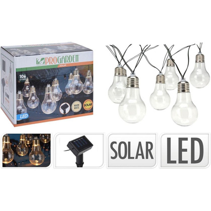 Girlanda solarna ogrodowa lampki LED ogrodowe wiszące żarówki sznur łańcuch świetlny