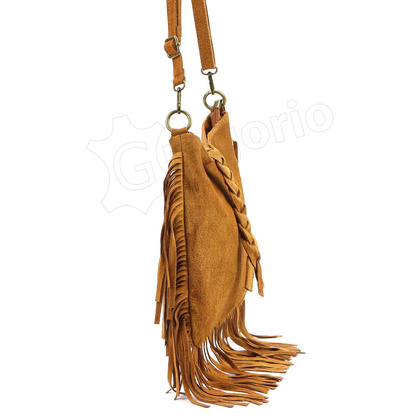 Torebka damska skórzana 25-073 Camel