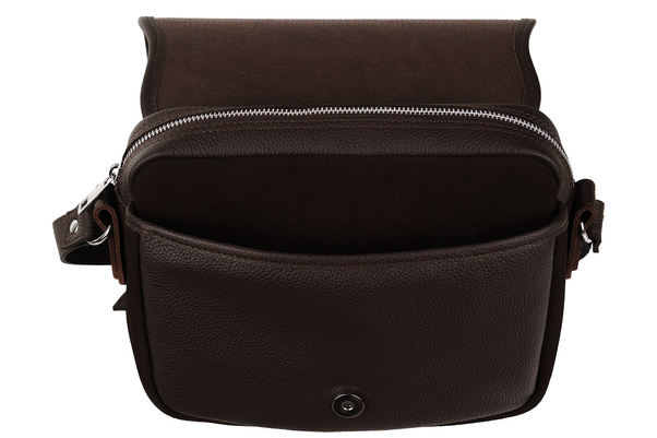 Brązowa torebka damska ze skóry licowej i welurowej Canaletto TD624s19-348