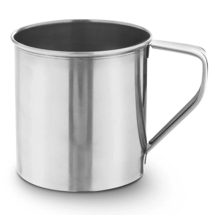 Kubek garnek stalowy z uchwytem turystyczny wędkarski 8 cm 300 ml