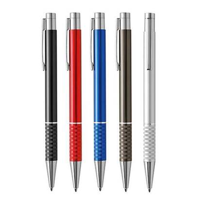 Długopis metalowy ze srebrnymi detalami / Kubbing