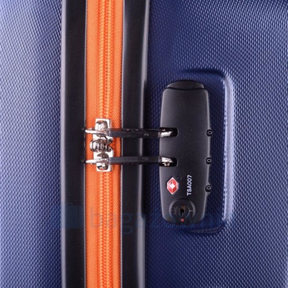 Duża walizka PELLUCCI RGL 750 L Granatowo Pomarańczowa