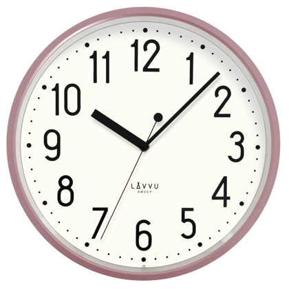 LAVVU Różowy zegar PASTELS SWEEP - 3 LATA GWARANCJA ⌀29,5cm