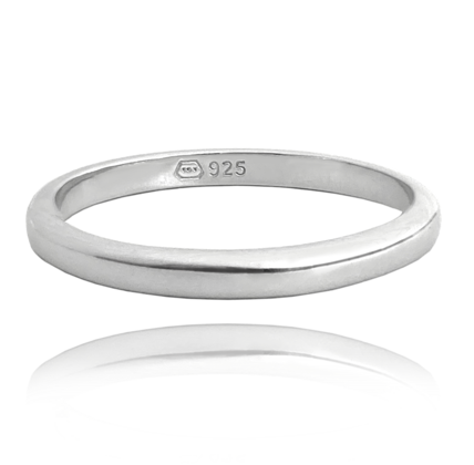 MINET Minimalistyczny srebrny pierścien ślubny rozmiar 20