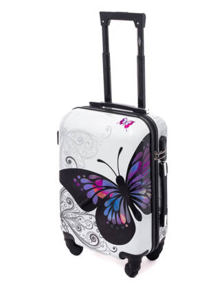Mała kabinowa walizka KEMER RGL PRINT S Motyl