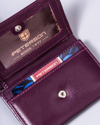 Mały, skórzany portfel damski z systemem rfid protect