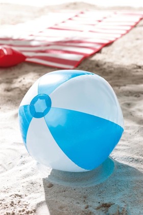 Nadmuchiwana piłka plażowa ATLANTIC, biały, turkusowy