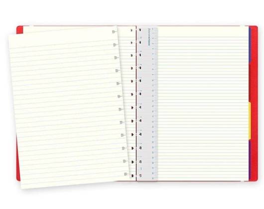 Notebook fILOFAX CLASSIC A4 blok w linie, czerwony