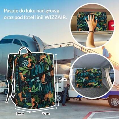 Plecak-torba podróżna z uchwytem na walizkę