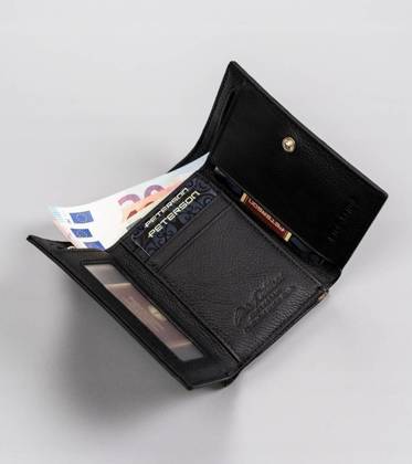 Skórzany portfel damski z portmonetką na bigiel