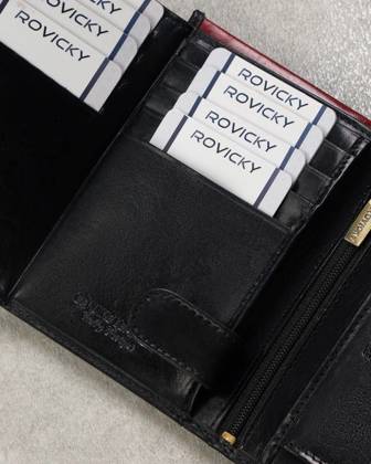 Skórzany portfel męski na karty z systemem rfid