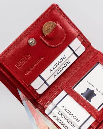 Skórzany portfel z zewnętrzną portmonetką
