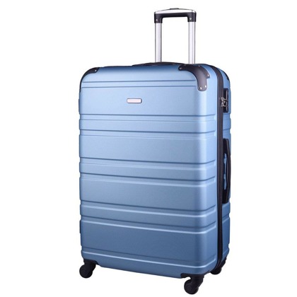 Średnia walizka KEMER 608 M Metaliczny Niebieski
