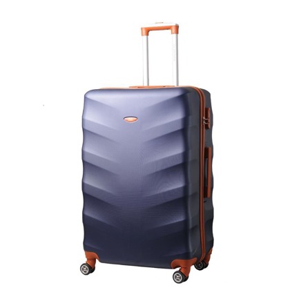Średnia walizka KEMER RGL EXCLUSIVE 6881 M Granatowo brązowa