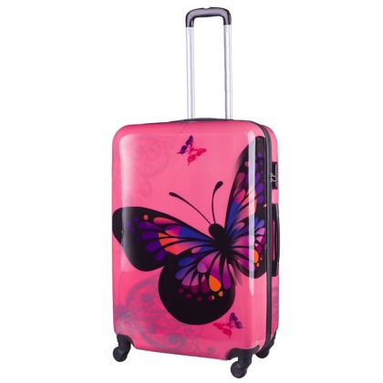 Średnia walizka KEMER RGL PRINT M Motyl