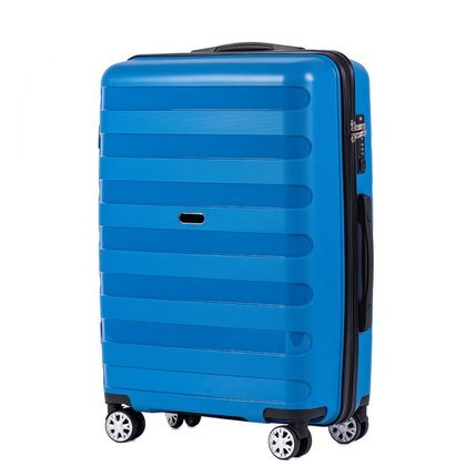 Średnia walizka KEMER WINGS PP07 M Niebieska