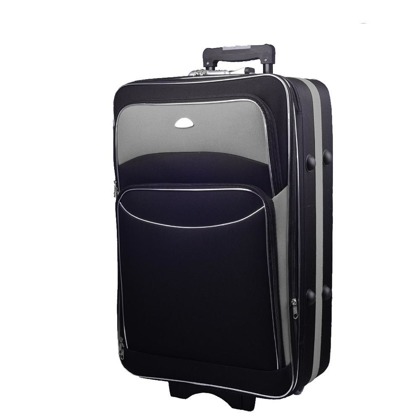 Średnia walizka PELLUCCI RGL 101 M Czarny / Szary