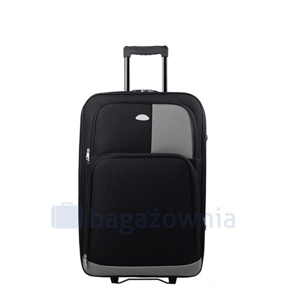 Średnia walizka PELLUCCI RGL 652 M Czarny / Szary