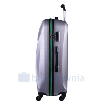Średnia walizka PELLUCCI RGL 750 M Srebrno Zielona