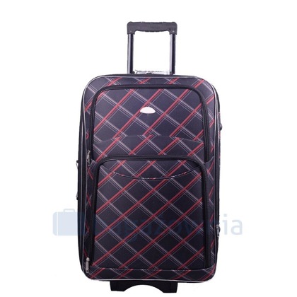 Średnia walizka PELLUCCI RGL 773 M Czarna / Czerwona