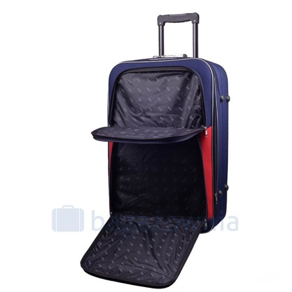 Średnia walizka PELLUCCI RGL 773 M Granatowo Czerwona