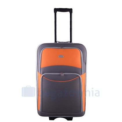Średnia walizka PELLUCCI RGL 773 M Szaro Pomarańczowa