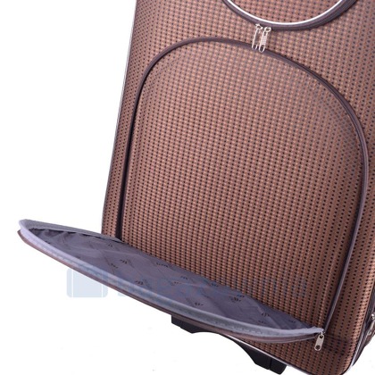 Średnia walizka PELLUCCI RGL 801 M Brązowa Kratka